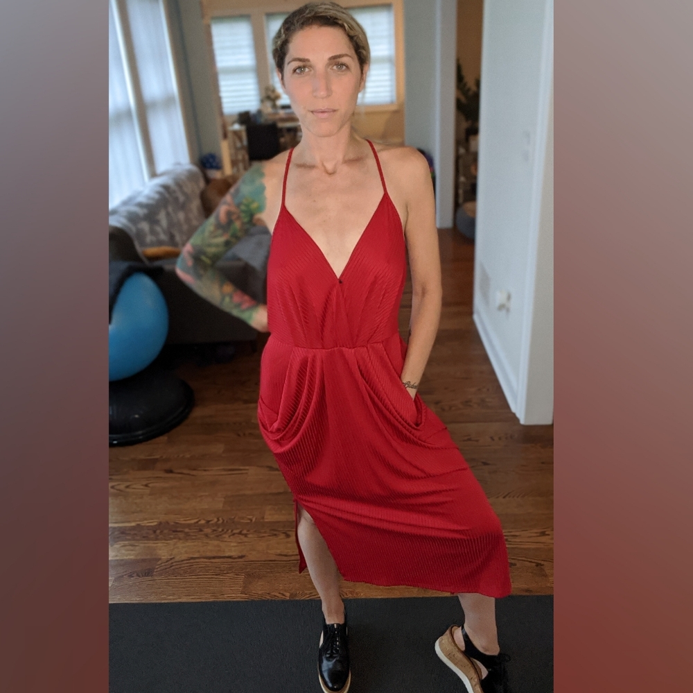 Midi dress with POCKETS